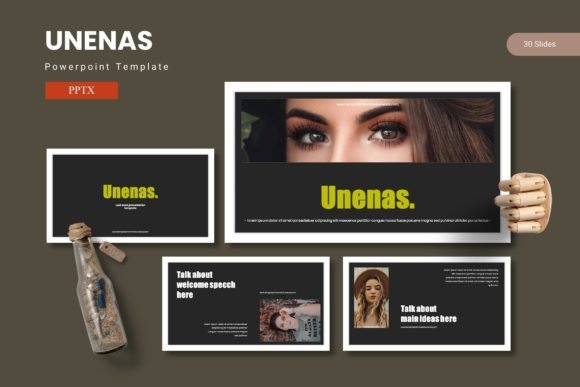 Unenas - Powerpoint Template: Building a Visual Narrative from the Ground Up